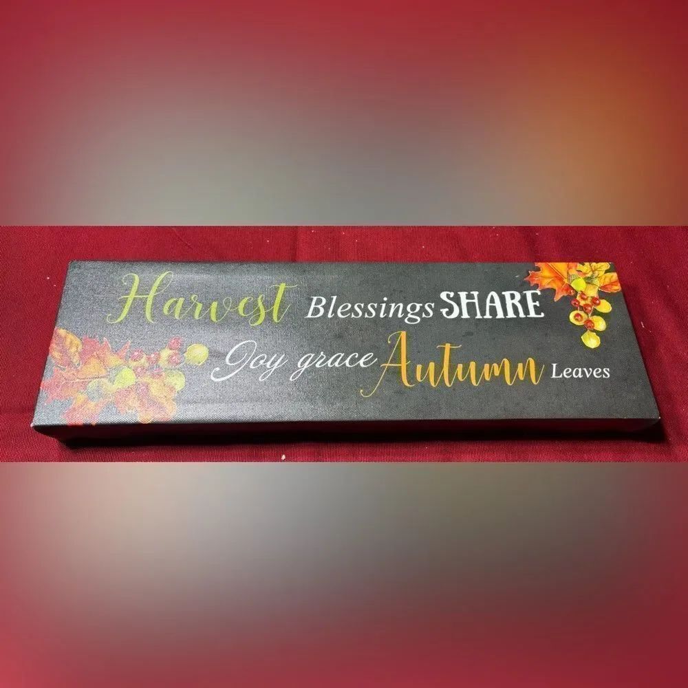 12” "Harvest Blessings" Themed Sign EPC Autumn Fall Thanksgiving